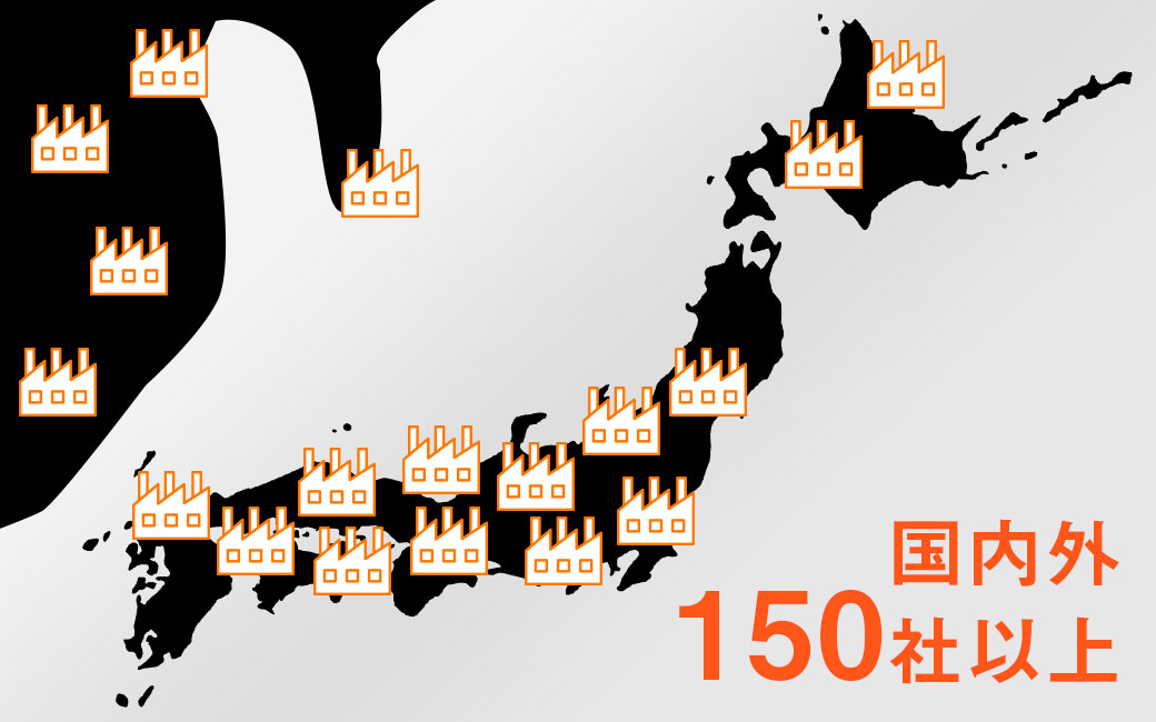 国内外150社以上