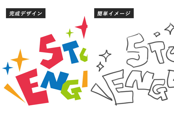 手書きや簡単イメージからもデザイン制作
